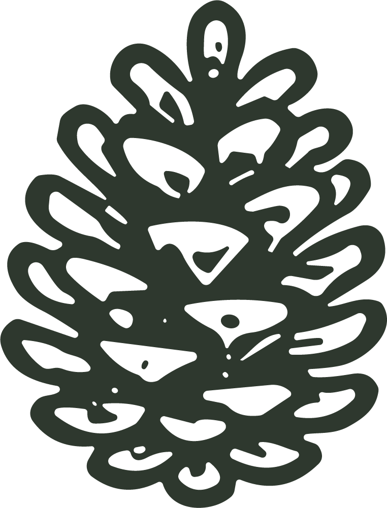 Pinecone SVG Bold Silhouette Vector