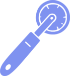 Pizza Cutter SVG Simple Kitchen Icon Vector