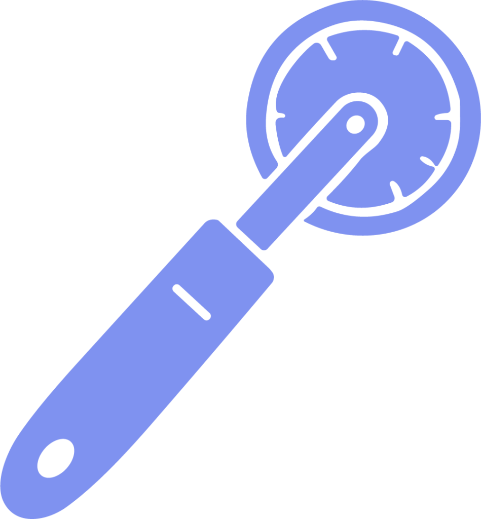 Pizza Cutter SVG Simple Kitchen Icon Vector