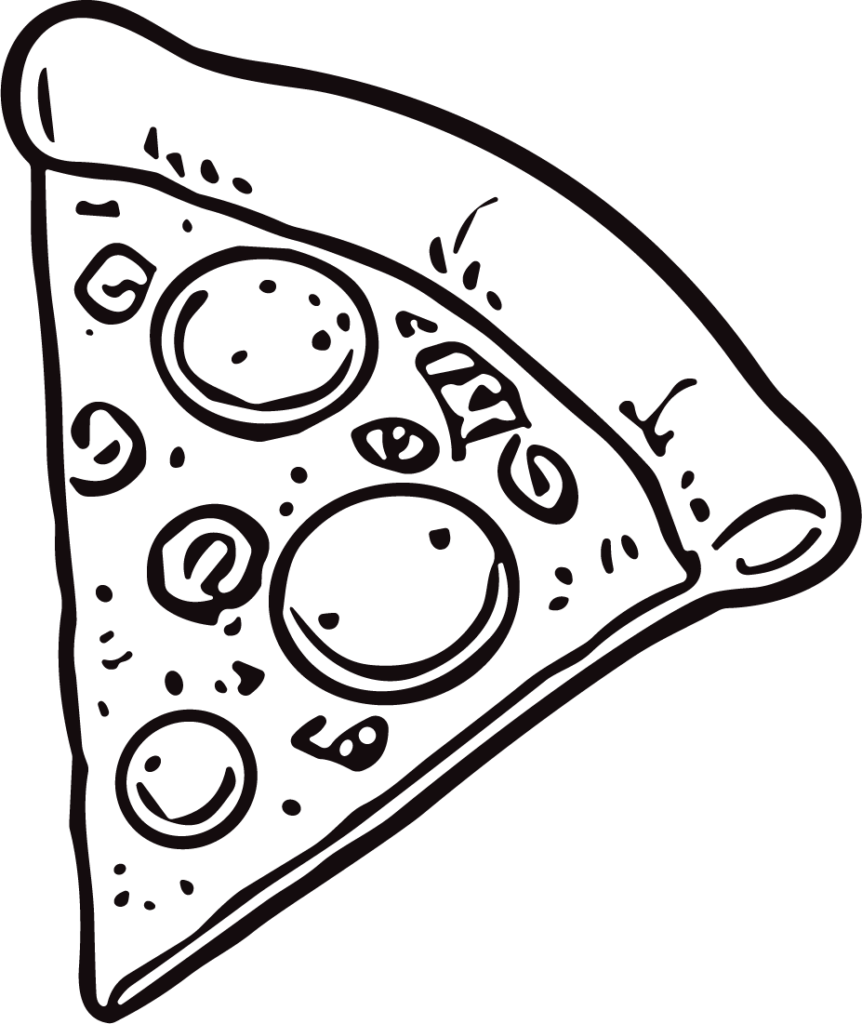 Pizza Slice SVG Bold Outline Vector