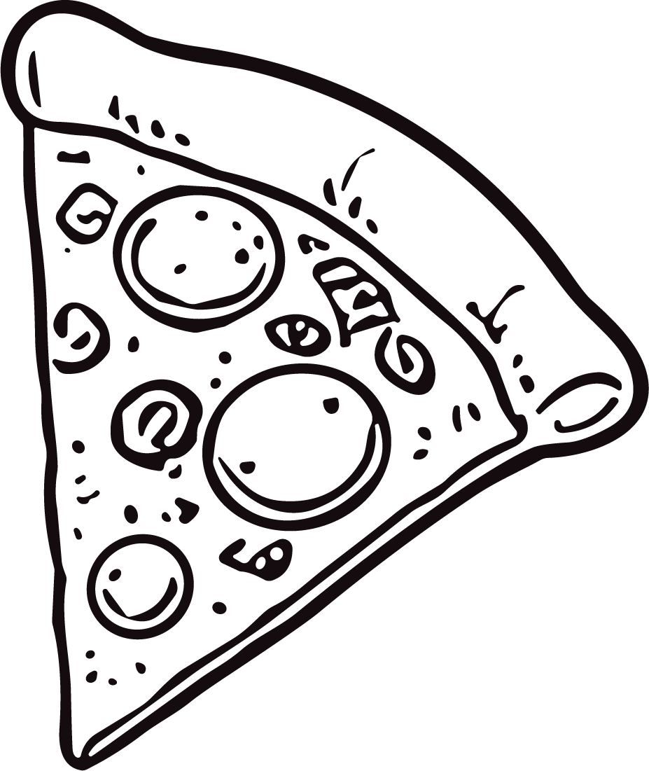 Pizza Slice SVG Bold Outline Vector - Image 1