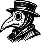 Plague Doctor Mask SVG Ominous Woodcut Vector