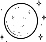 Planet Sphere SVG Cosmic Sketch Vector