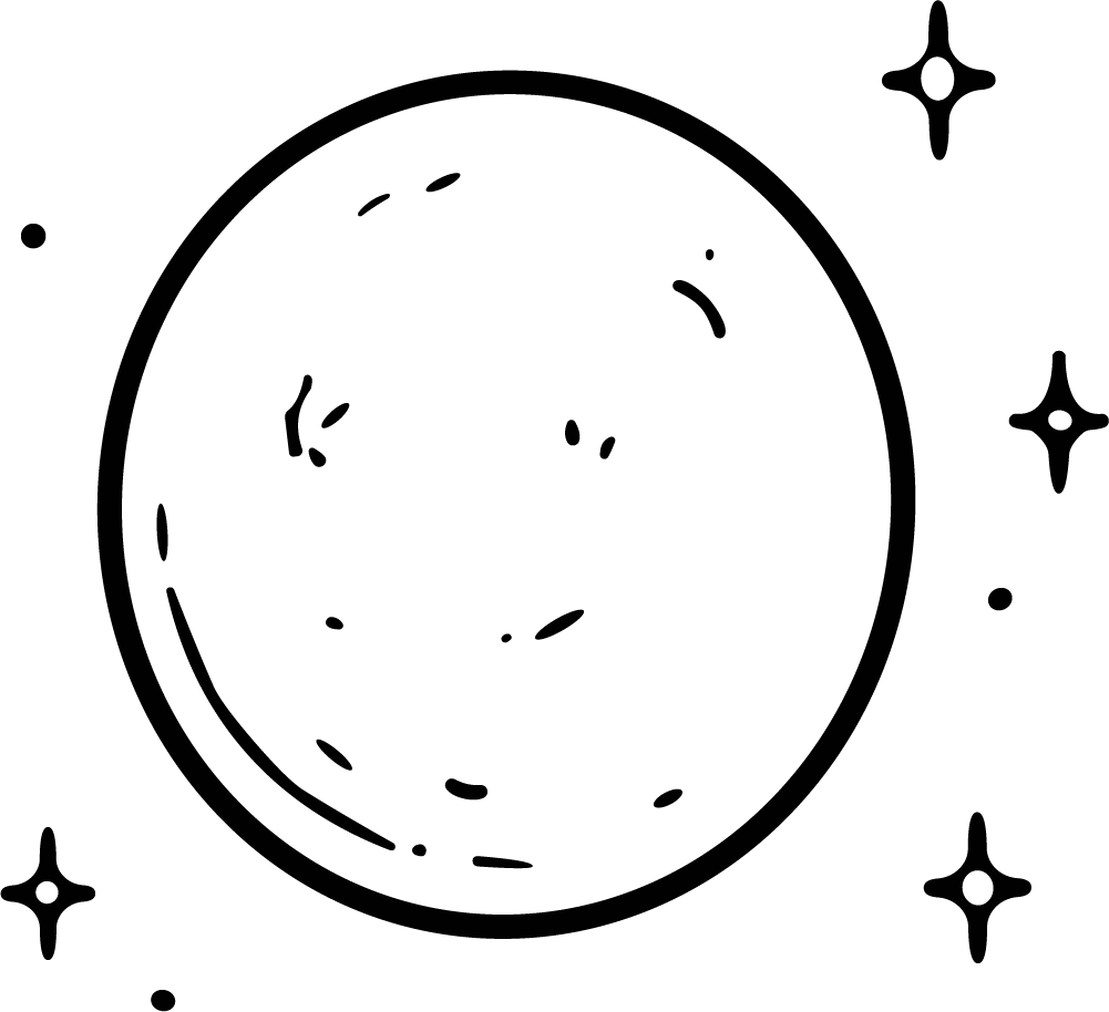 Planet Sphere SVG Cosmic Sketch Vector