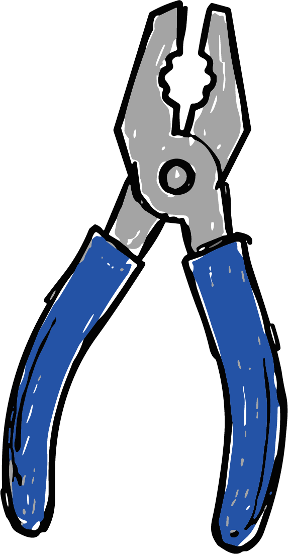 Pliers SVG Bold Outline Vector - Image 1