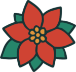 Poinsettia Flower SVG Festive Bloom Vector
