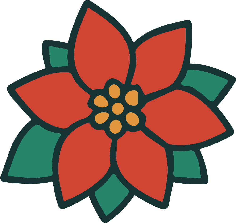 Poinsettia Flower SVG Festive Bloom Vector