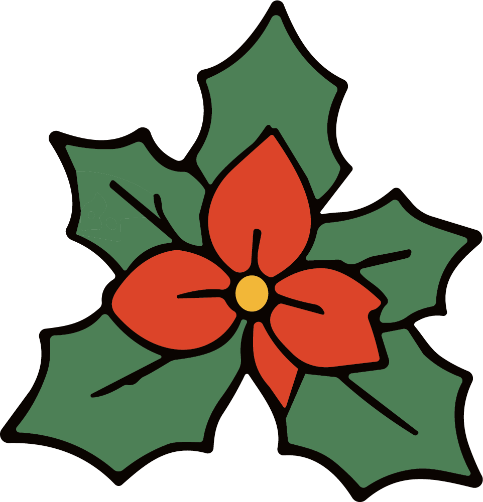 Poinsettia Flower SVG Festive Bloom Vector