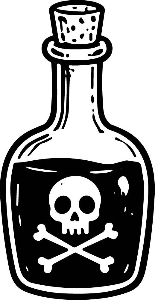 Poison Bottle SVG Skull Crossbones Vector