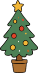 Potted Christmas Tree SVG Cozy Festive Vector