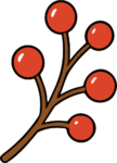 Red Berry Branch SVG Cheerful Cluster Vector