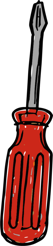 Red Screwdriver SVG Bold Cartoon Vector