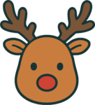 Reindeer Face SVG Cheerful Holiday Vector