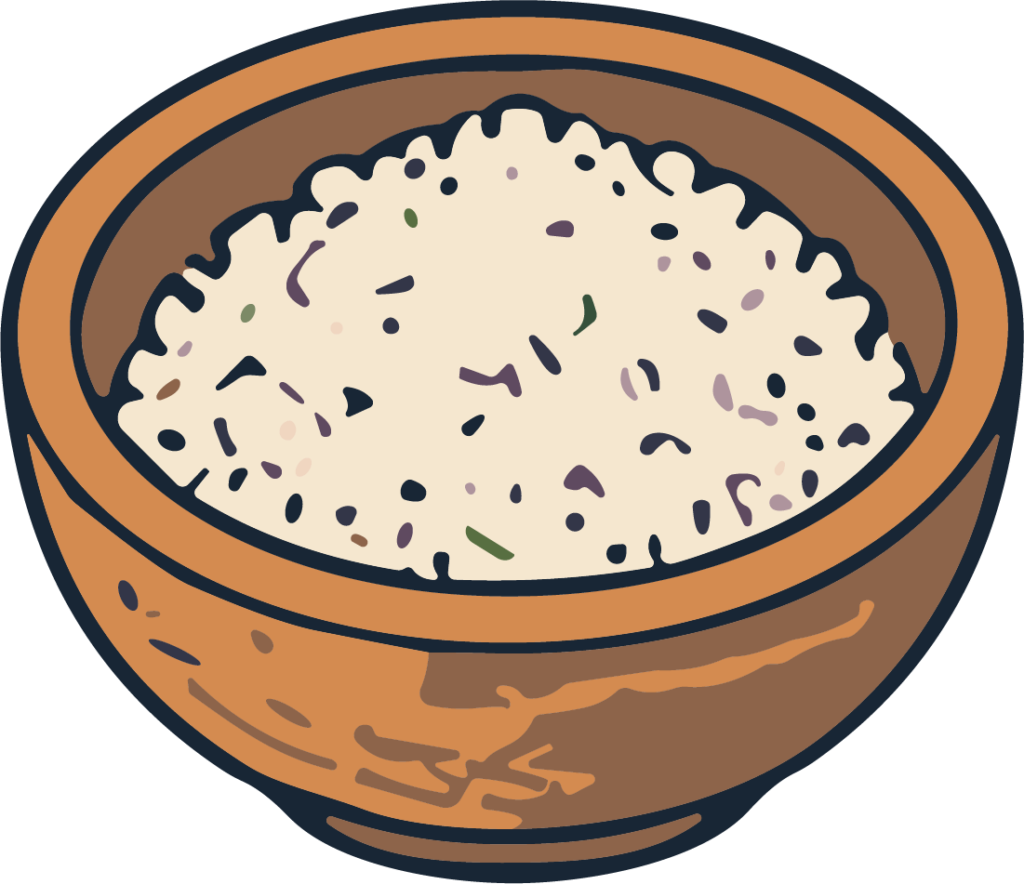 Rice Bowl SVG Cozy Cartoon Vector