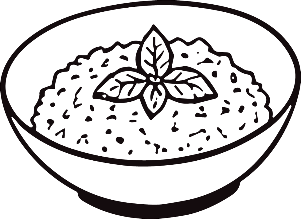 Rice Bowl SVG Bold Outline Vector