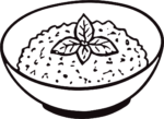 Rice Bowl SVG Bold Outline Vector