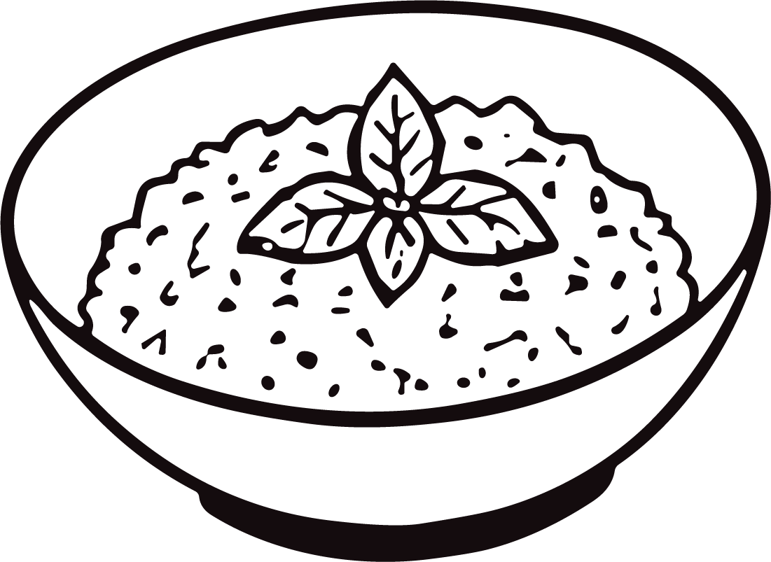 Rice Bowl SVG Bold Outline Vector - Image 1
