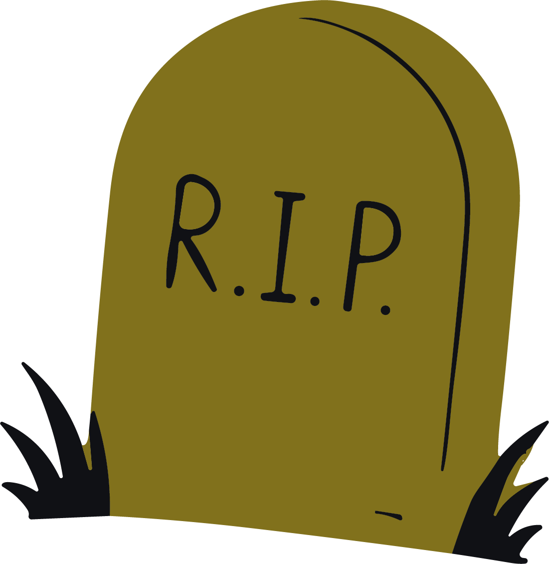 RIP Tombstone SVG Spooky Cemetery Vector - Image 1