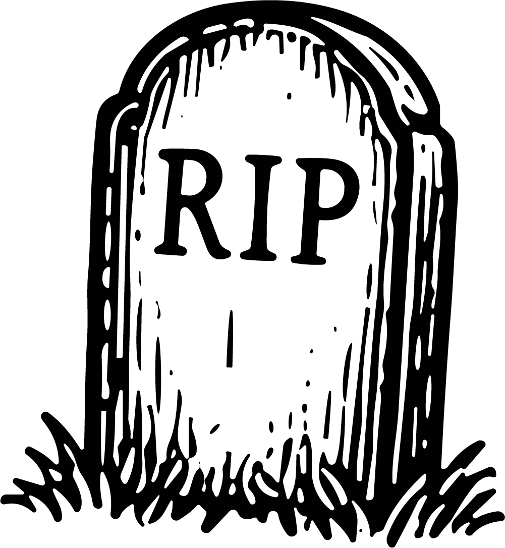 RIP Tombstone SVG Sketchy Graveyard Vector - Image 1