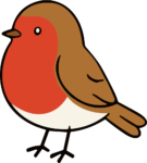 Robin Bird SVG Cheerful Illustration Vector