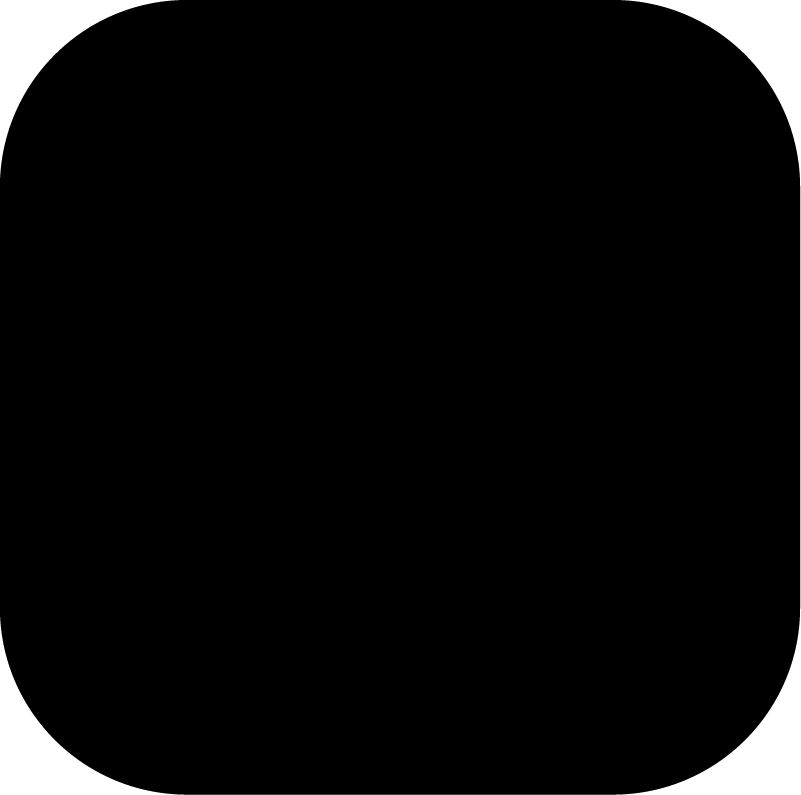 Rounded Square SVG Bold Minimal Vector