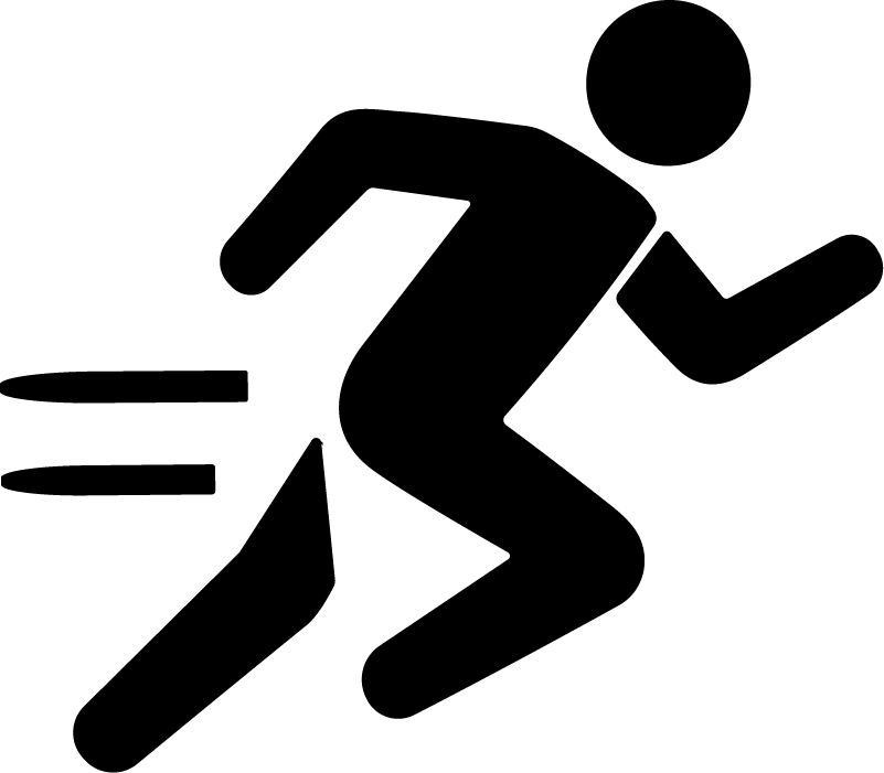 Running Man SVG Dynamic Sprint Vector