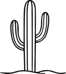 Saguaro Cactus SVG Desert Outline Vector