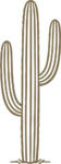 Saguaro Cactus SVG Desert Line Sketch Vector