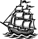 Sailing Ship SVG Bold Nautical Vector