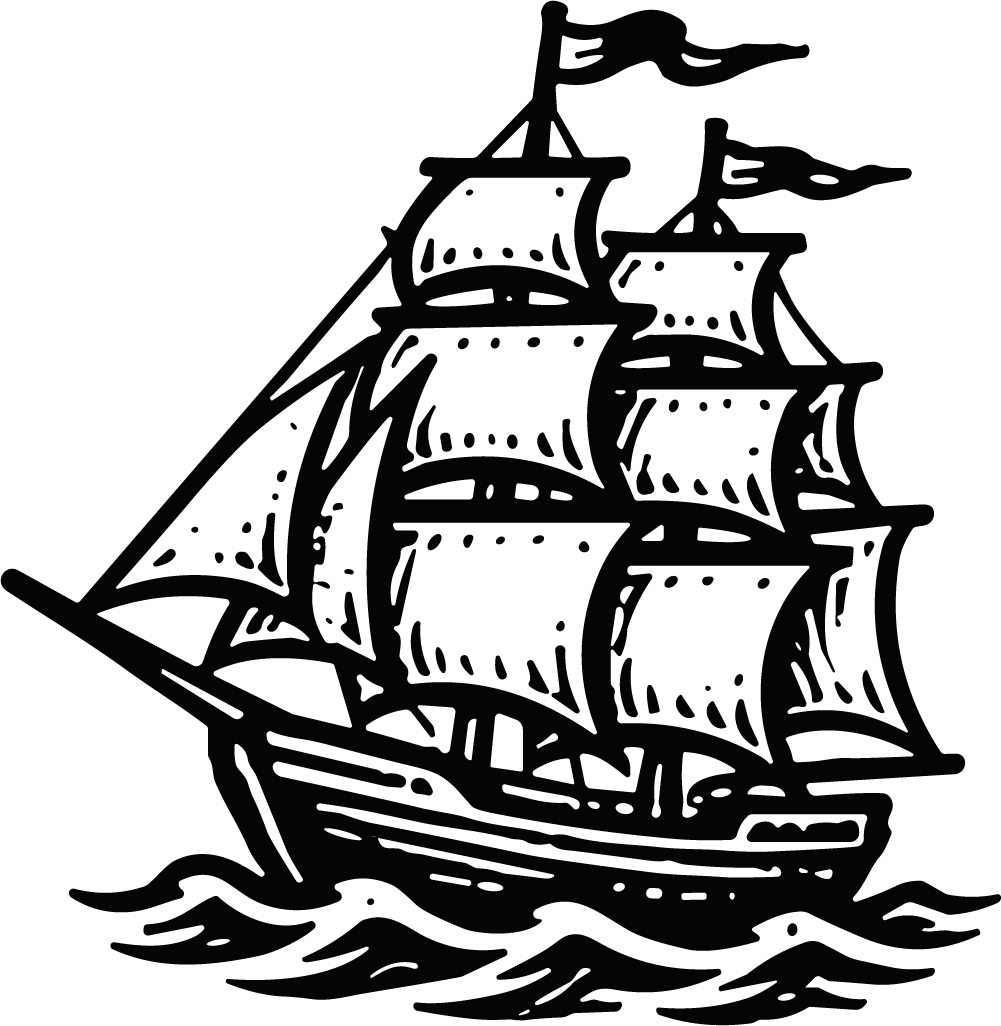 Sailing Ship SVG Bold Nautical Vector - Image 1
