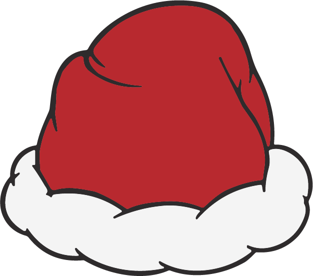 Santa Hat SVG Festive Cheer Vector