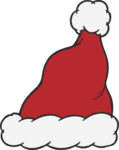 Santa Hat SVG Festive Cartoon Vector
