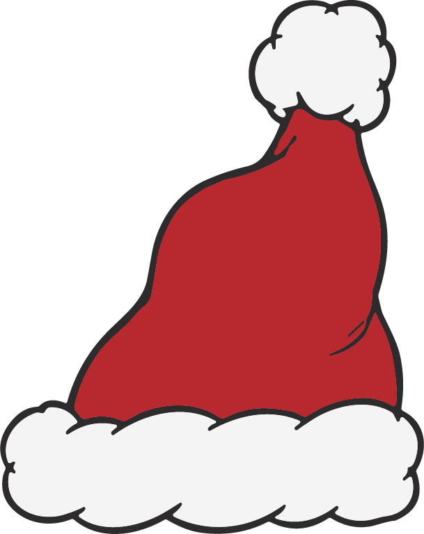 Santa Hat SVG Festive Cartoon Vector