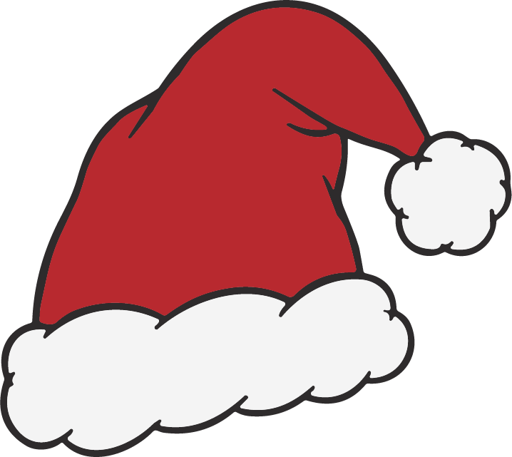 Santa Hat SVG Cheerful Holiday Vector