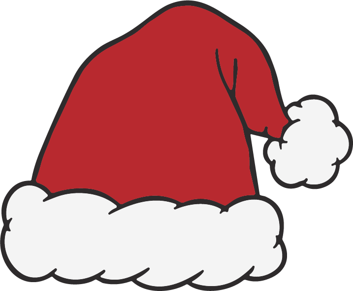 Santa Hat SVG Festive Fur Trim Vector