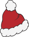 Santa Hat SVG Festive Fuzzy Vector