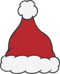 Santa Hat SVG Festive Holiday Vector