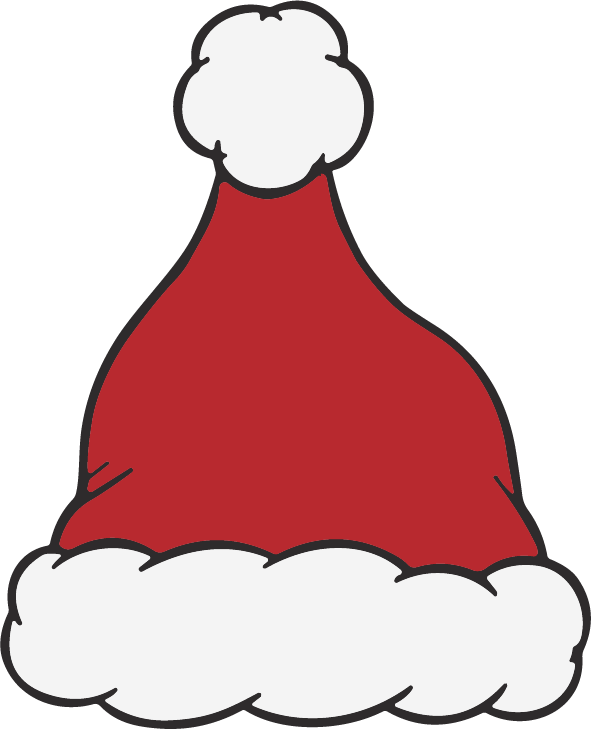 Santa Hat SVG Festive Holiday Vector