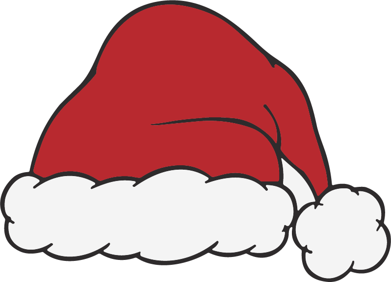 Santa Hat SVG Festive Cheer Vector