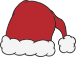 Santa Hat SVG Festive Cartoon Vector