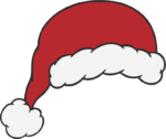 Santa Hat SVG Festive Cartoon Vector