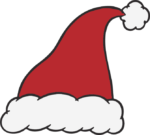 Santa Hat SVG Festive Holiday Vector