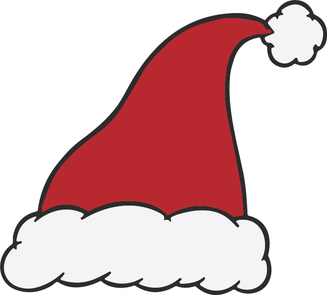 Santa Hat SVG Festive Holiday Vector