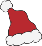 Santa Hat SVG Festive Fur Trim Vector