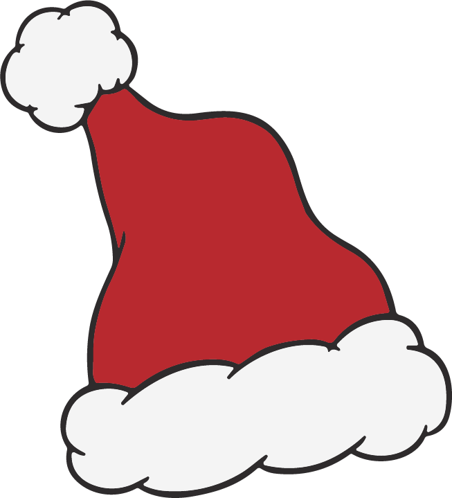 Santa Hat SVG Festive Fur Trim Vector