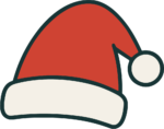 Santa Hat SVG Festive Flat Vector