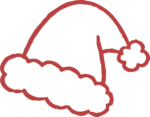 Santa Hat SVG Simple Outline Vector