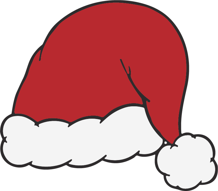Santa Hat SVG Festive Holiday Vector