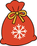 Santa Sack SVG Festive Gift Bag Vector