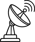 Satellite Dish SVG Signal Waves Vector